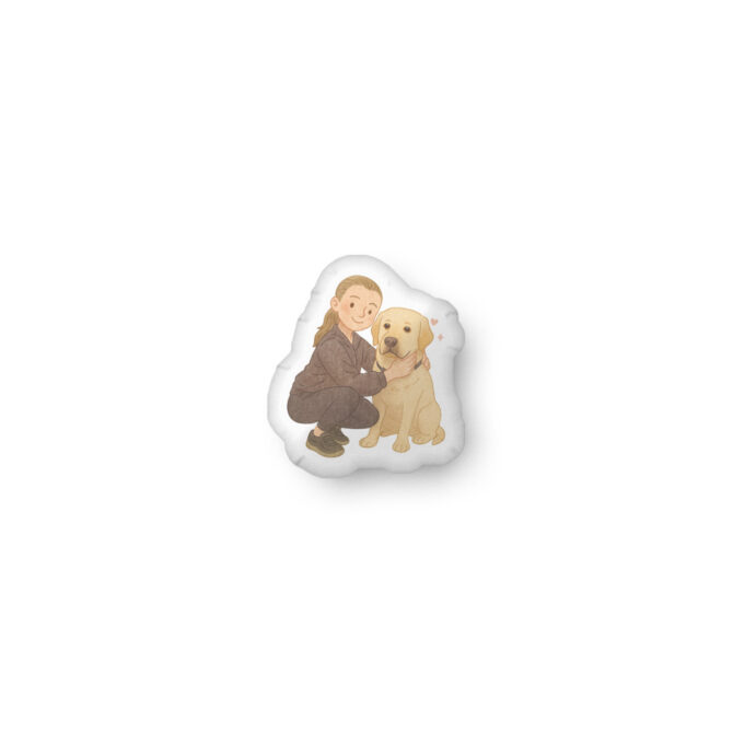 Custom-Shaped Pet Pillow – Storybook Illustration Style - Image 2