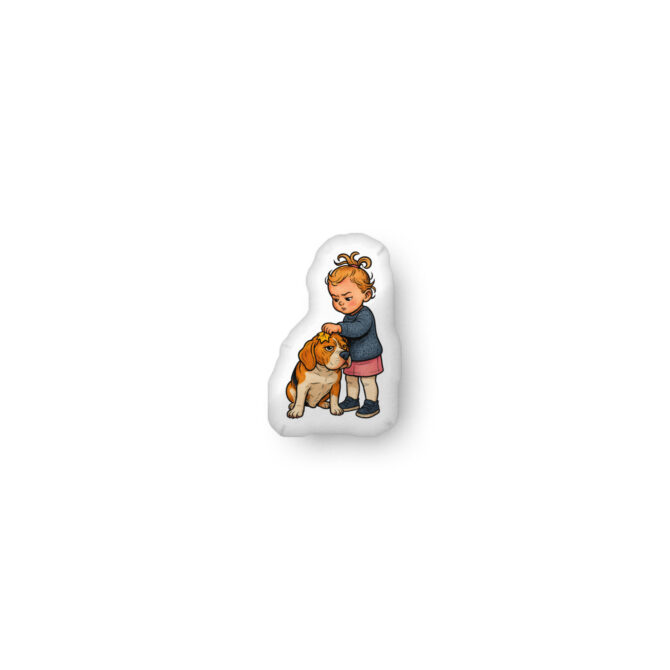 Custom Caricature Pet Pillow – Comic Style Cutout Design - Image 2