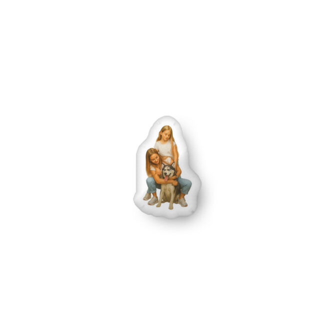 Custom Shaped Pet Pillow – Modern Digital Portrait - Image 2