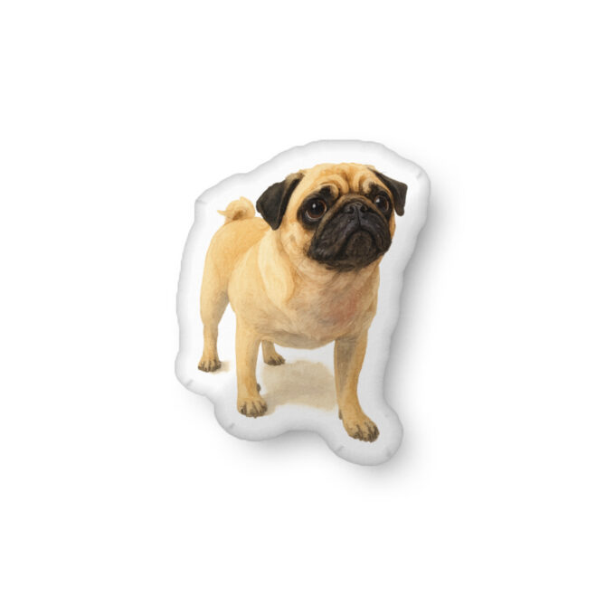 Custom Shaped Pet Pillow – Watercolor Art Style - Image 3