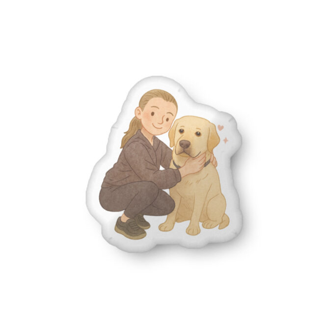 Custom-Shaped Pet Pillow – Storybook Illustration Style - Image 3