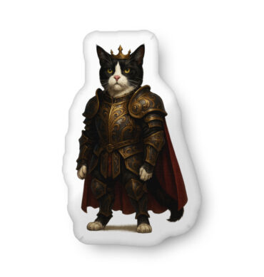 Royal Pet Portrait Pillow – Custom Shaped & Styled