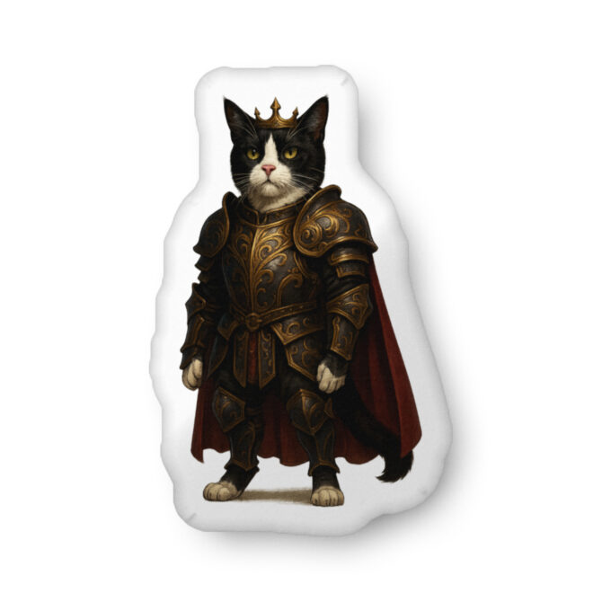 Royal Pet Portrait Pillow – Custom Shaped & Styled