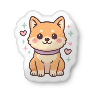 Custom Kawaii Pet Pillow – Pastel Cartoon Style