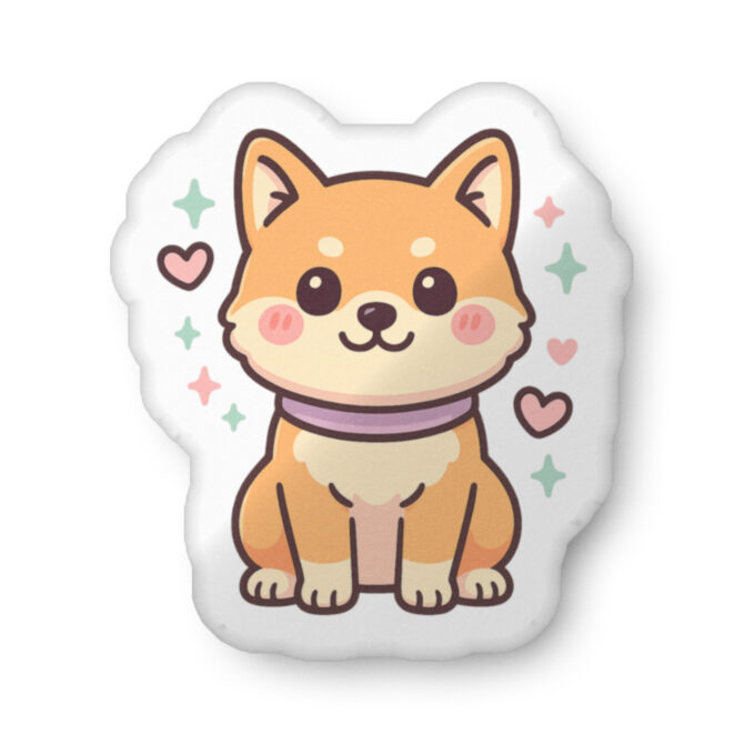 Custom Kawaii Pet Pillow – Pastel Cartoon Style