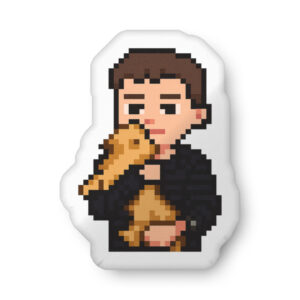 Custom Shaped Pet Pillow – Retro Pixel Art Style