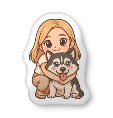 Custom Kawaii Chibi Pet Pillow – Pastel Style Plush