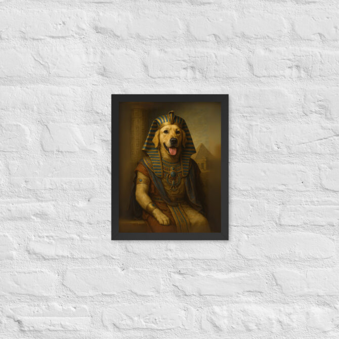 Pharaoh Pet Portrait – Custom World Culture Framed Poster - Image 2