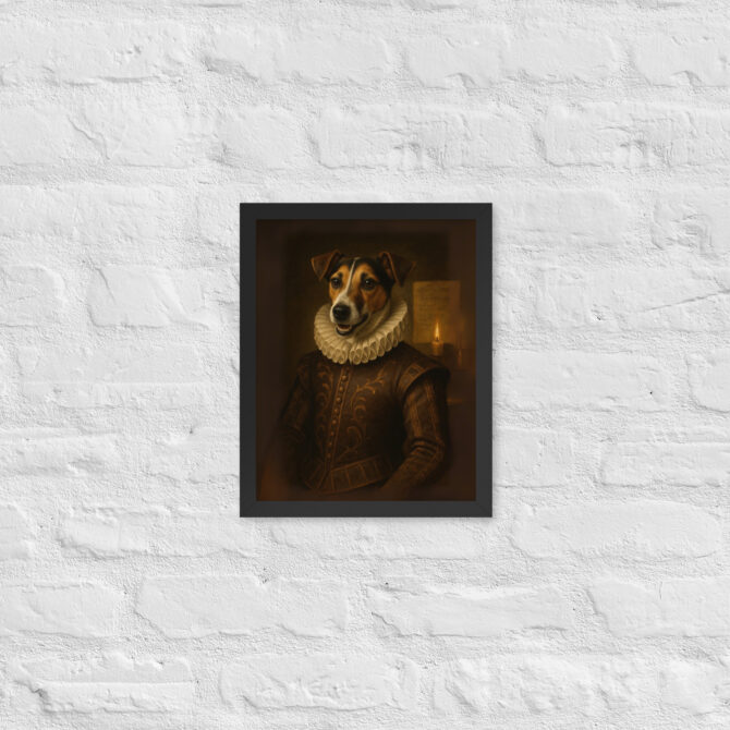 Custom Pet Portrait – William Shakespeare Framed Poster - Image 2