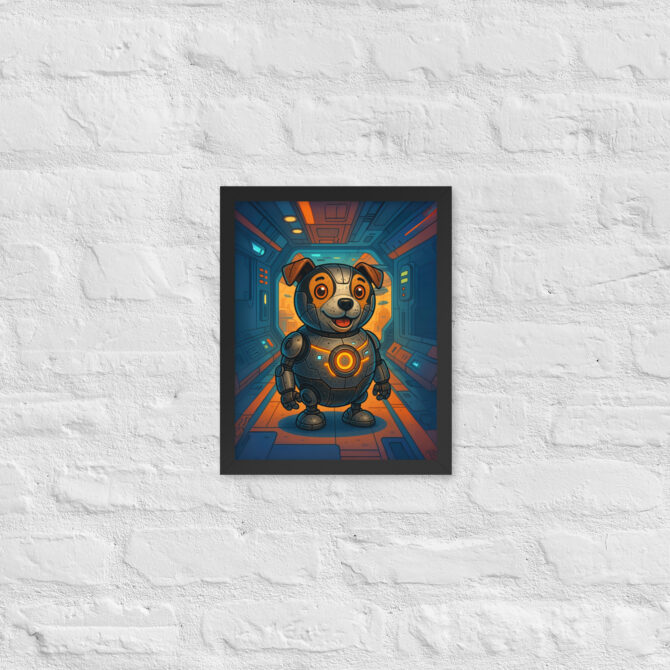 “Cute Droid Sidekick” Custom Pet Artwork – Star Wars Style Framed Poster - Image 2
