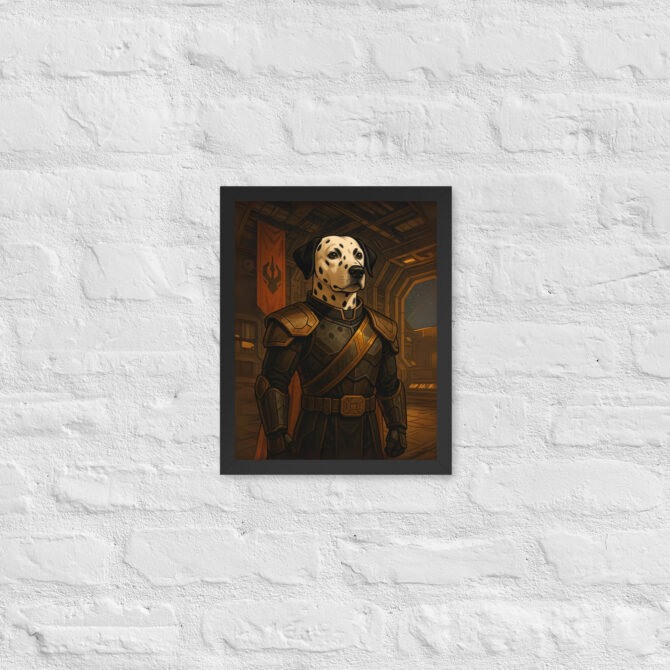 Honorbound Galactic Warrior – Custom Star Trek-Inspired Pet Portrait (Framed Poster) - Image 2