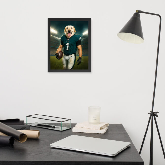 Philadelphia Eagles Pet Portrait – Custom Framed Poster - Image 2