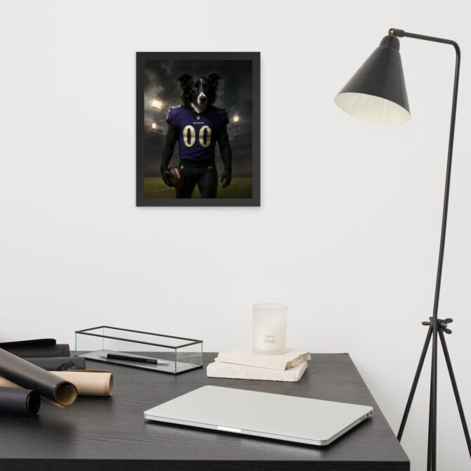 Baltimore Ravens Pet Portrait – Custom Framed Poster - Image 2