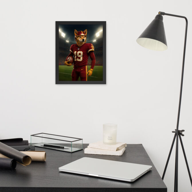 Custom Washington Commanders Pet Portrait Poster – Framed Artwork - Image 2