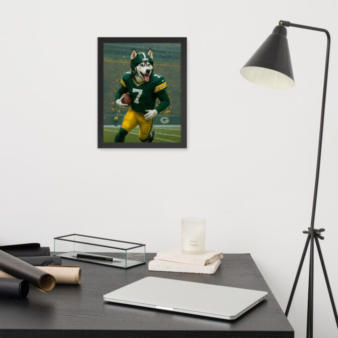 Custom Green Bay Packers Pet Portrait – Framed Poster - Image 2