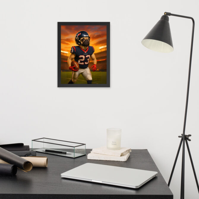 Houston Texans Pet Portrait – Custom Framed Poster Art - Image 2