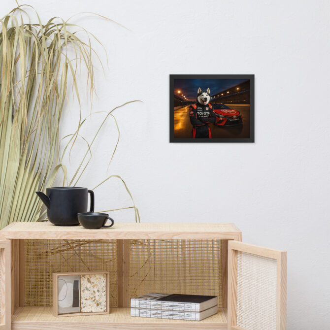 Joe Gibbs Racing Pet Portrait – NASCAR Framed Poster - Image 2