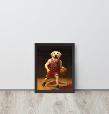 Chicago Bulls Custom Pet Basketball Poster – Framed NBA Art