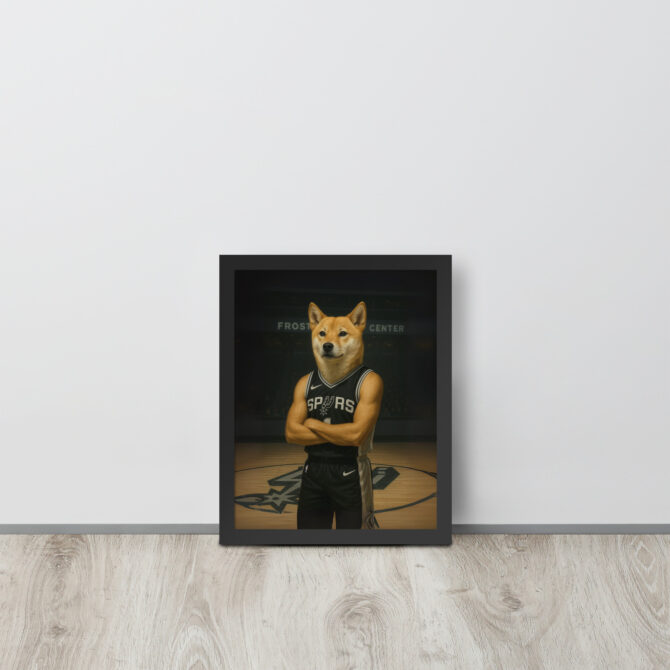 San Antonio Spurs Pet Portrait – Custom Framed Poster - Image 2
