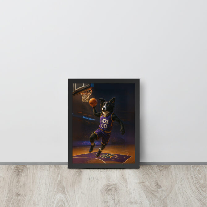 Utah Jazz Custom Pet Basketball Portrait – Slam Dunk Poster - Image 2