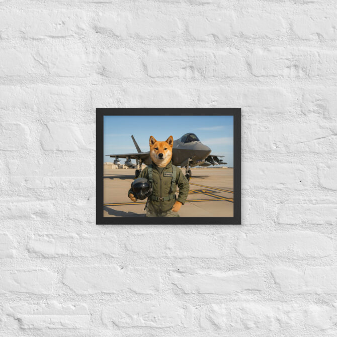 Fighter Jet Pet Portrait – F-35 Pilot Custom Poster - Image 2