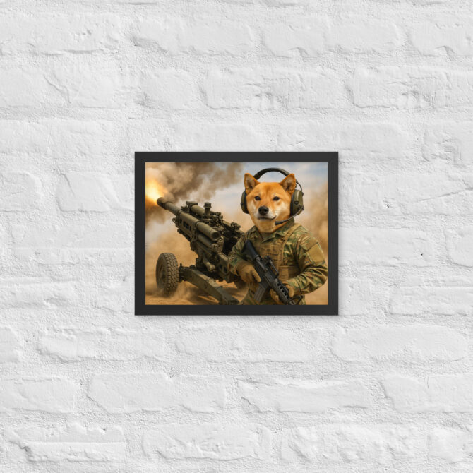 M777 Howitzer Pet Portrait – Custom Army Art Print - Image 2