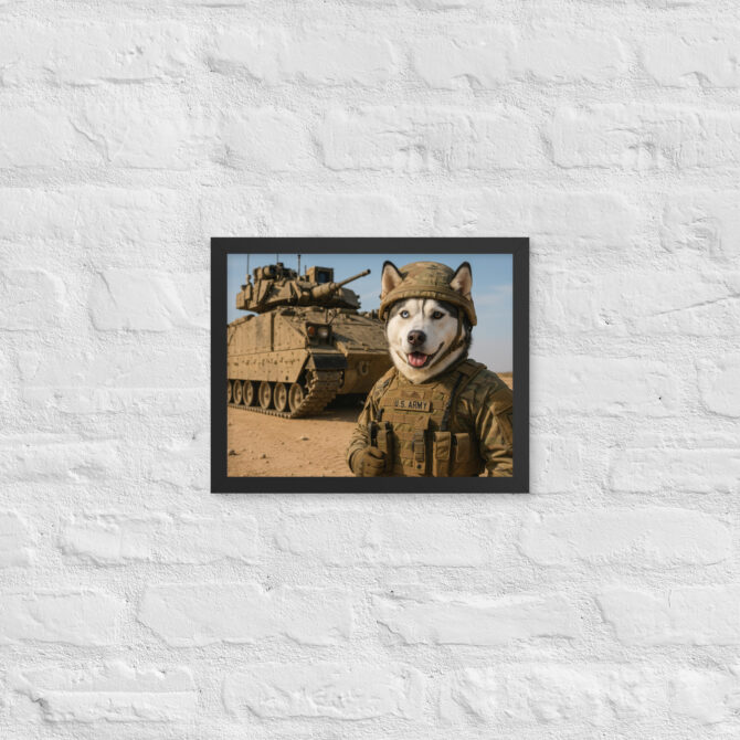 Bradley Tank Dog Operator – Custom Military Pet Art - Image 2