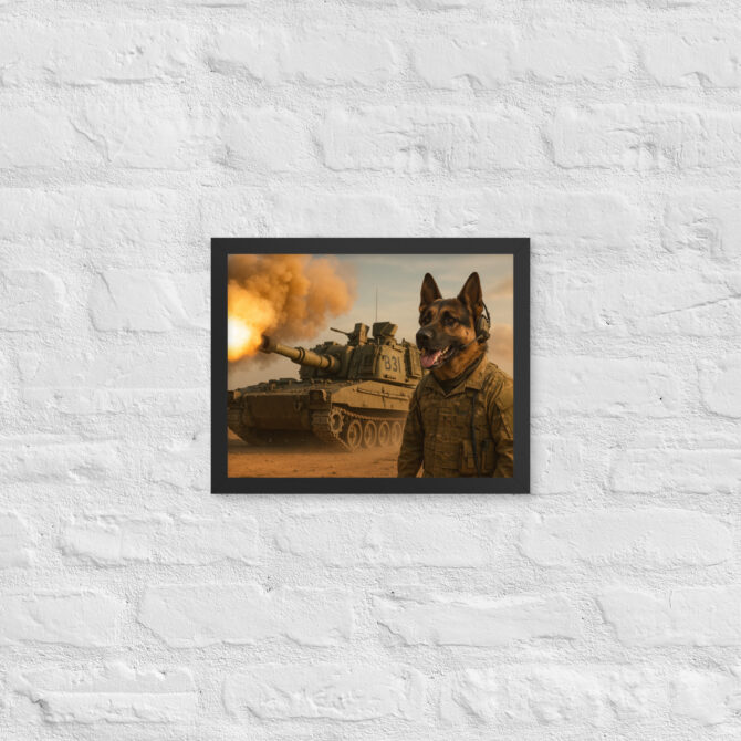 M109A6 Paladin Pet Portrait – Custom Army Art Poster - Image 2