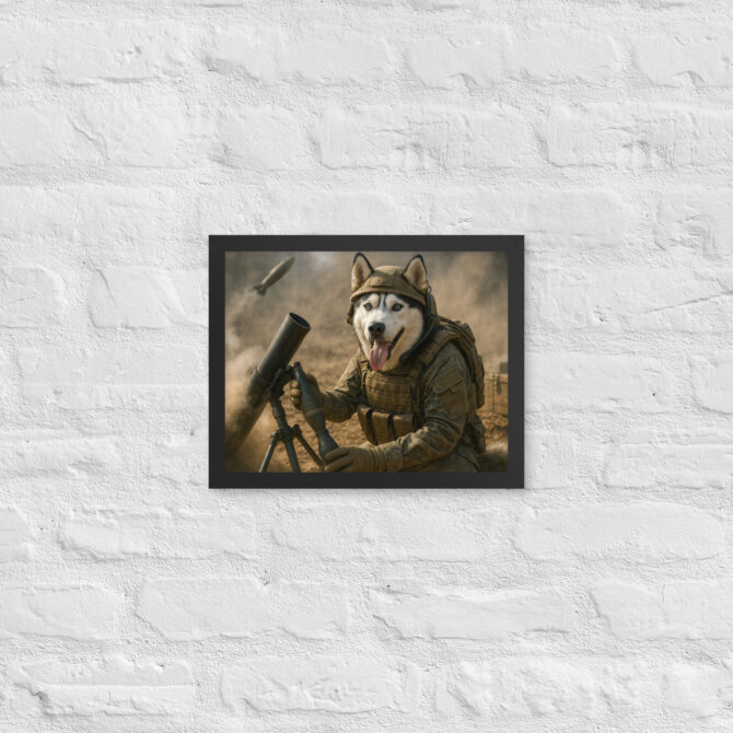 Mortar Operator Pet Portrait – Custom Military Poster - Image 2