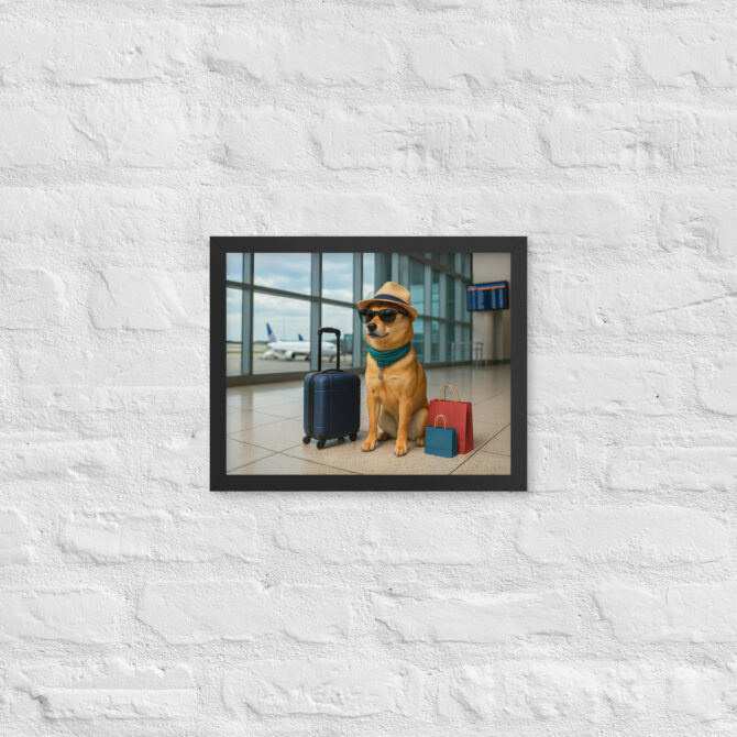 Custom Pet Travel Poster – Airport Explorer Artwork - Image 2