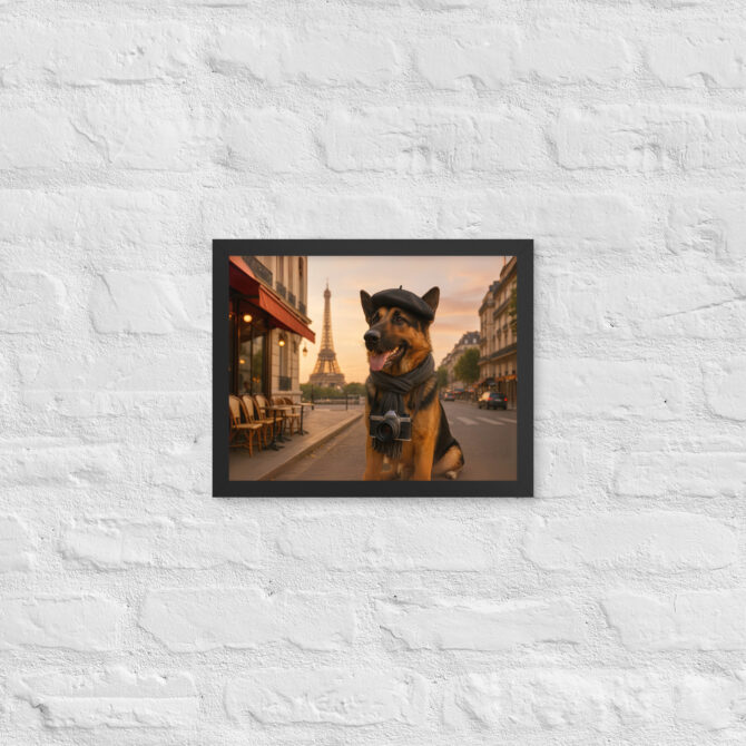 Paris Vacation Pet Portrait – Custom Travel Art Poster - Image 2