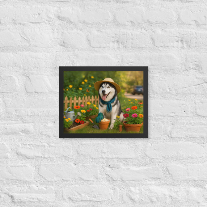 Custom Pet Gardening Poster – Flower Bed Supervisor - Image 2