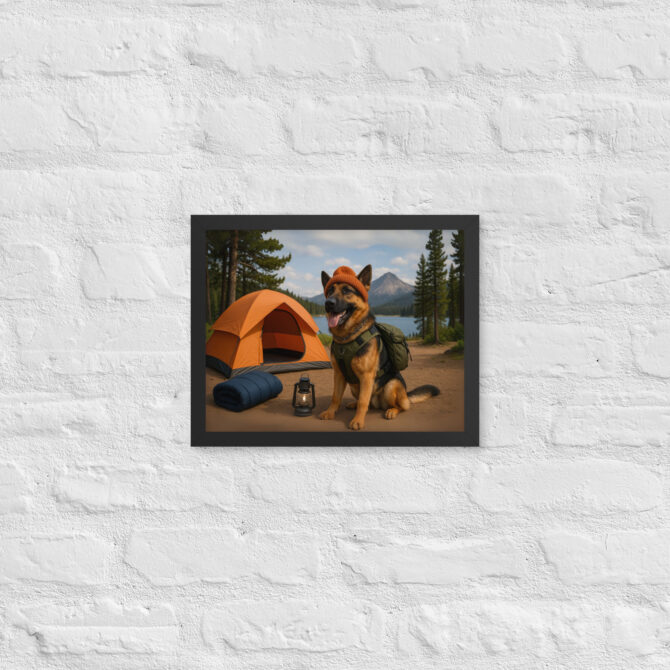 Camping Tent Hero Custom Pet Poster – Framed Artwork - Image 2