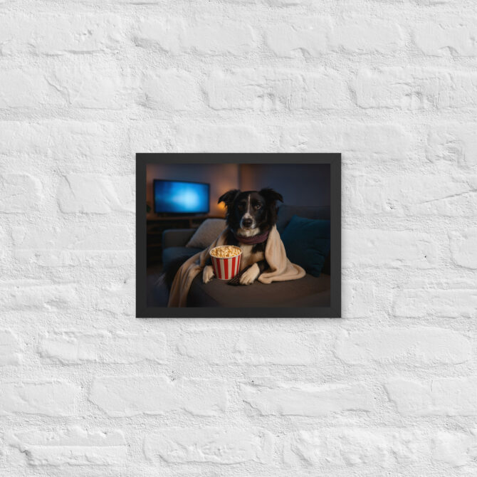 Couch Potato Pet Poster – Movie Night Framed Artwork - Image 2