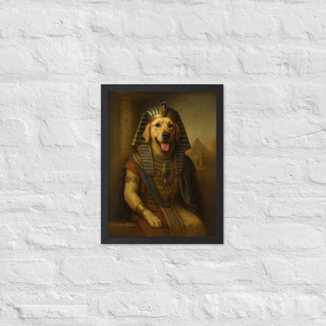 Pharaoh Pet Portrait – Custom World Culture Framed Poster - Image 3