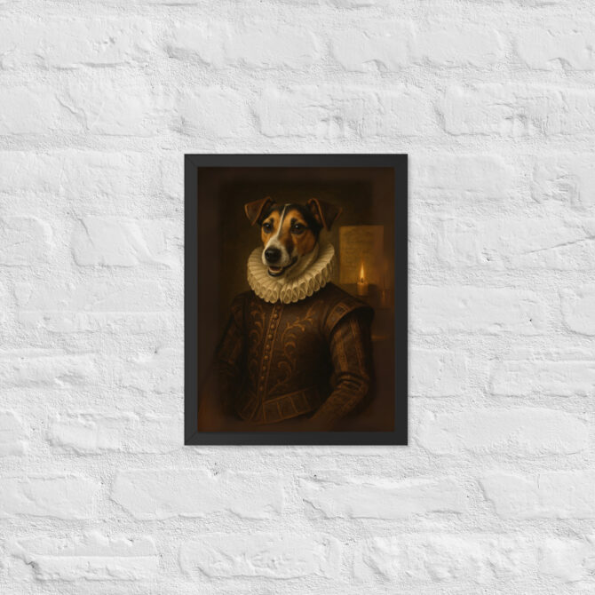 Custom Pet Portrait – William Shakespeare Framed Poster - Image 3