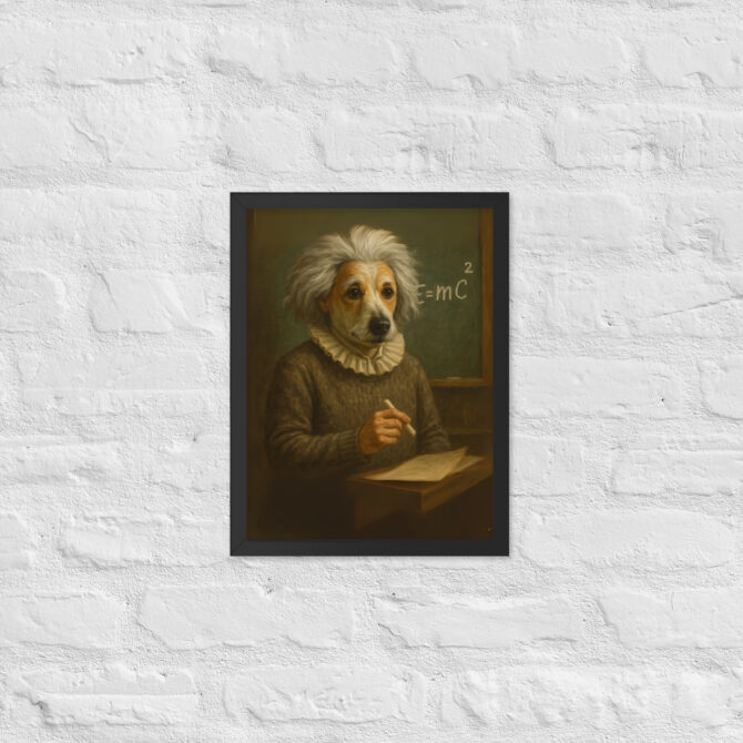 Albert Einstein Pet Portrait – Custom Framed Poster - Image 3