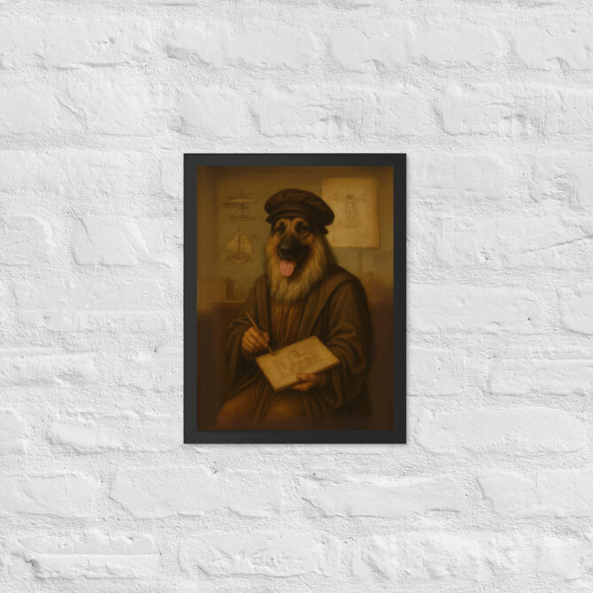 Leonardo da Vinci Pet Portrait – Custom Framed Poster - Image 3