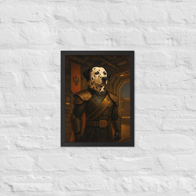 Honorbound Galactic Warrior – Custom Star Trek-Inspired Pet Portrait (Framed Poster) - Image 3