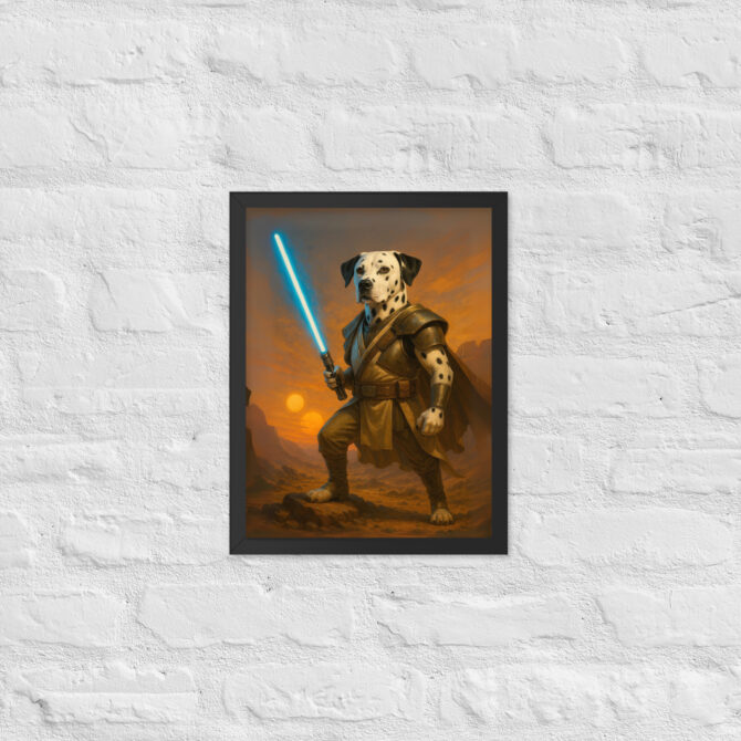 Custom Pet Portrait – Jedi Knight Lightsaber Poster (Inspired by Star Wars) - Image 3