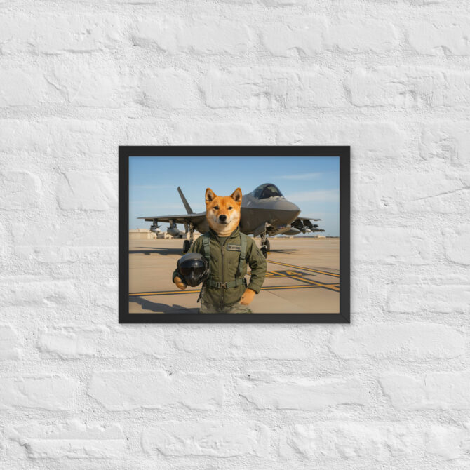 Fighter Jet Pet Portrait – F-35 Pilot Custom Poster - Image 3