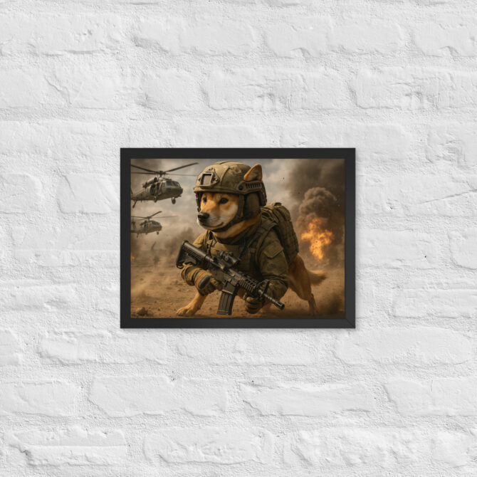 Battlefield Soldier Dog – Custom Military Pet Poster - Image 3