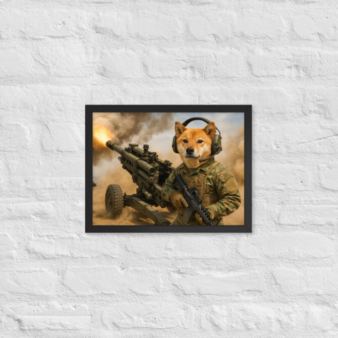 M777 Howitzer Pet Portrait – Custom Army Art Print - Image 3