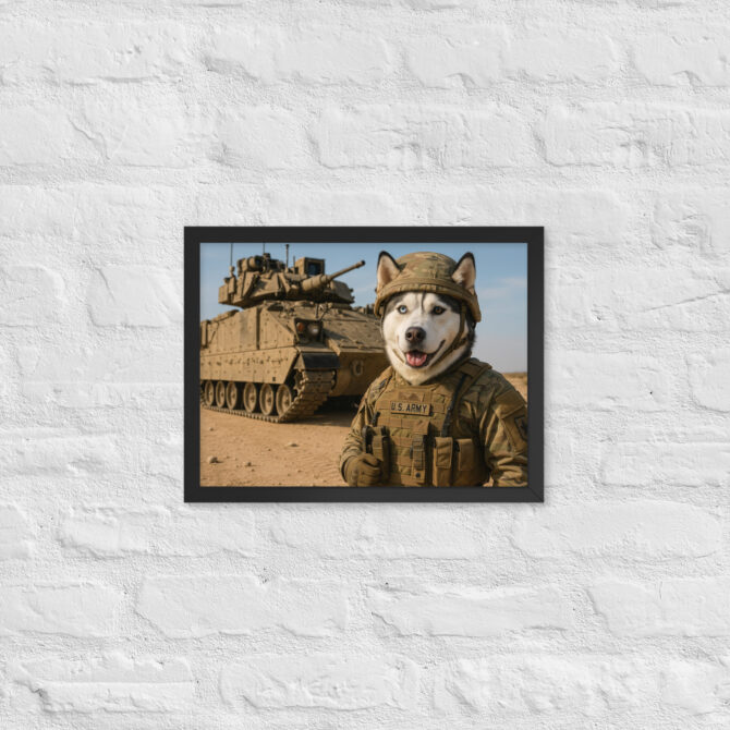 Bradley Tank Dog Operator – Custom Military Pet Art - Image 3