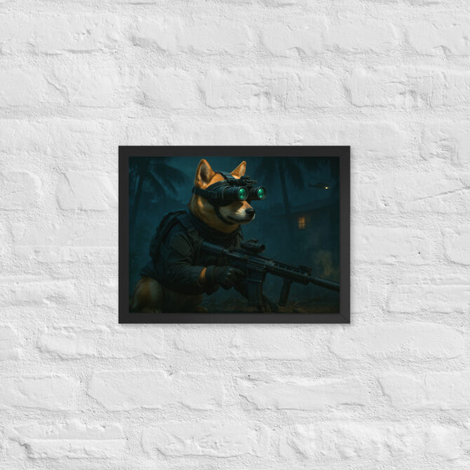 Custom SEAL Team 6 Pet Portrait – Military Framed Poster - Image 3