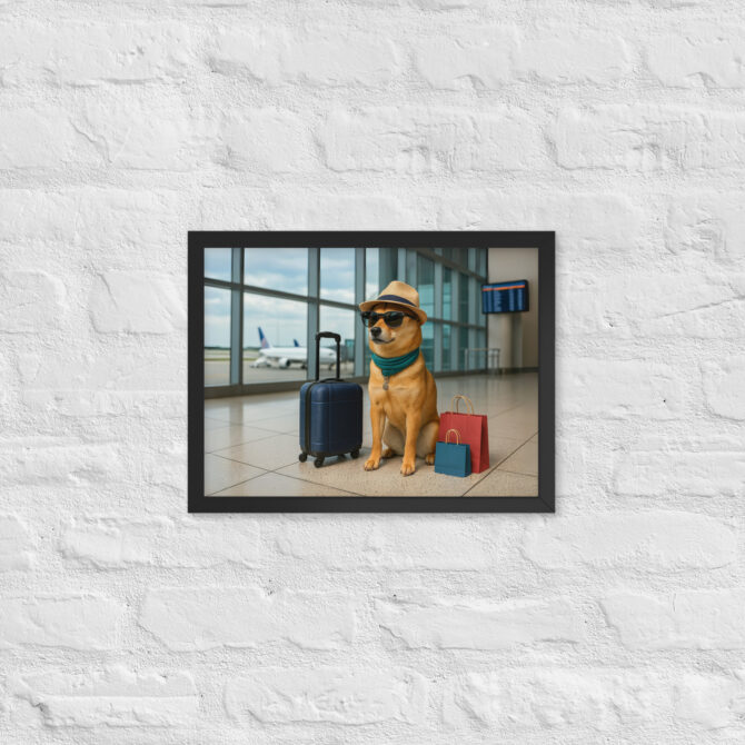 Custom Pet Travel Poster – Airport Explorer Artwork - Image 3