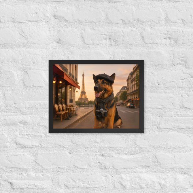 Paris Vacation Pet Portrait – Custom Travel Art Poster - Image 3