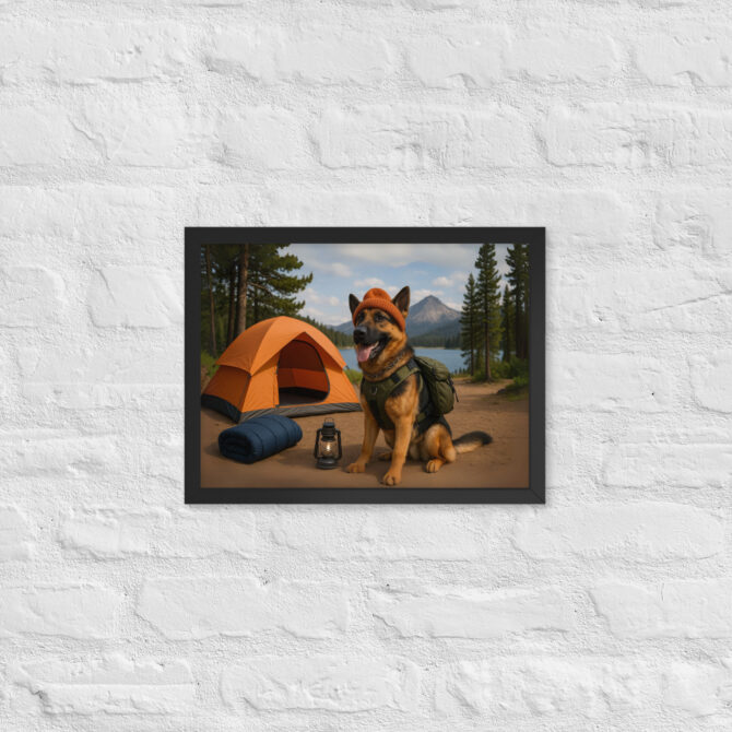Camping Tent Hero Custom Pet Poster – Framed Artwork - Image 3