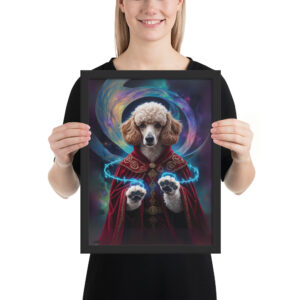 Dr. Paw-Strange Superhero Pet Portrait – Custom Framed Poster