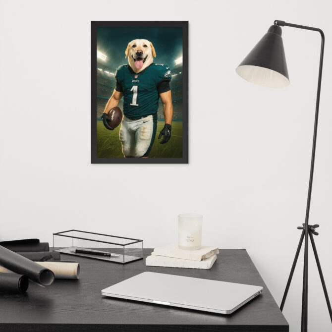 Philadelphia Eagles Pet Portrait – Custom Framed Poster - Image 3